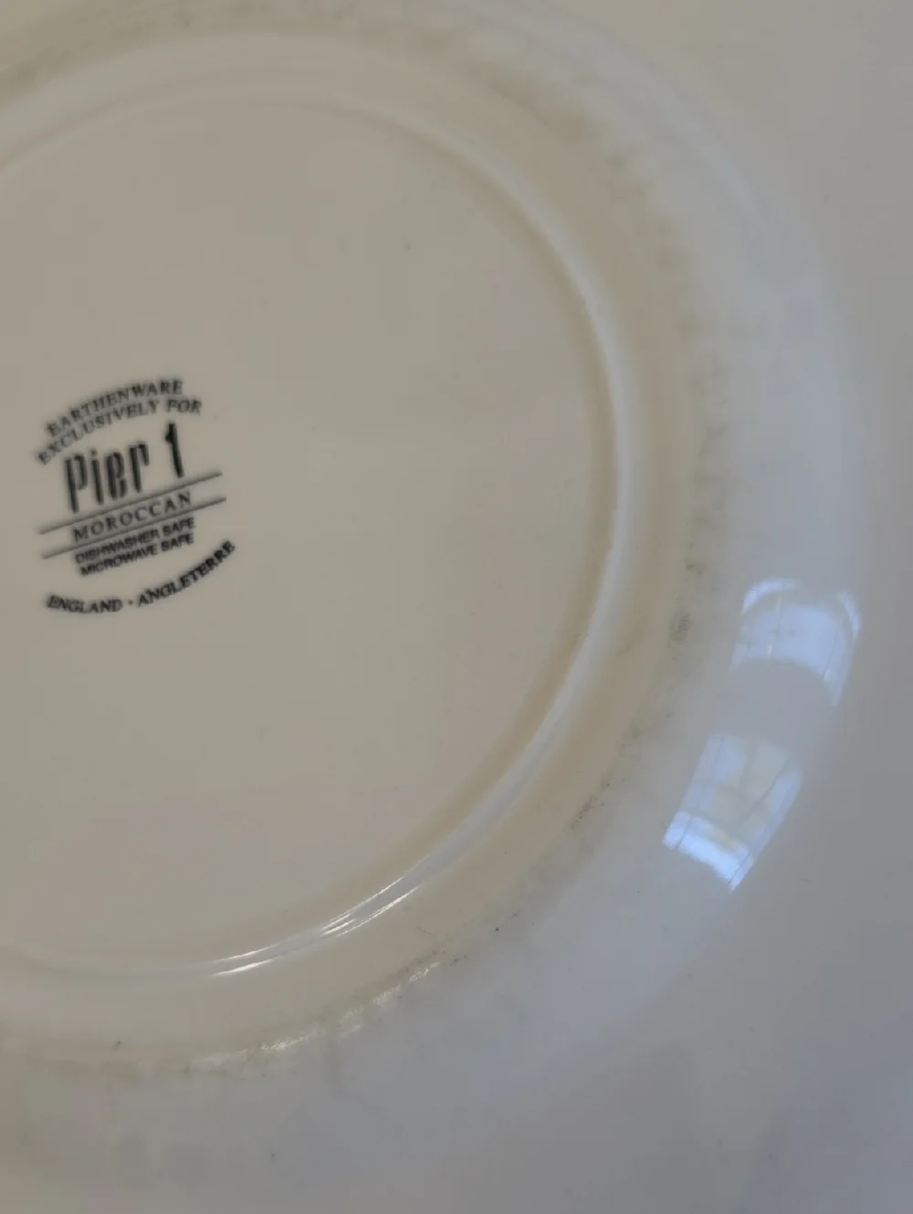 Pier 1 Set Of 2 Earthenware Moroccan Plates England
